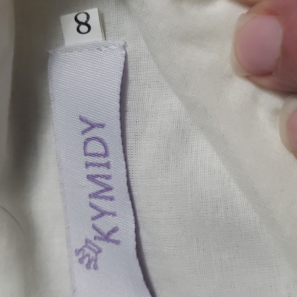 Kymidy Damask Paint Splatter Long Sleeve Girls Dress Sz 8 - Picture 4 of 10